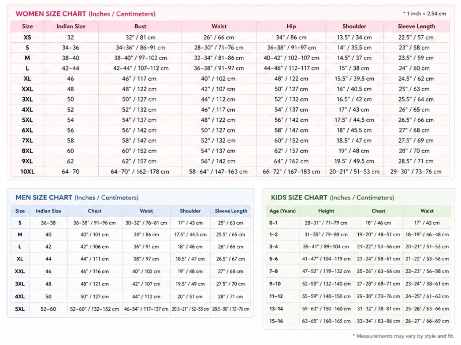 Size Guide